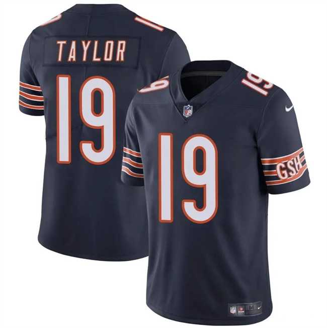 Men & Women & Youth Chicago Bears #19 Tory Taylor Navy Vapor Football Stitched Jersey->sacramento kings->NBA Jersey